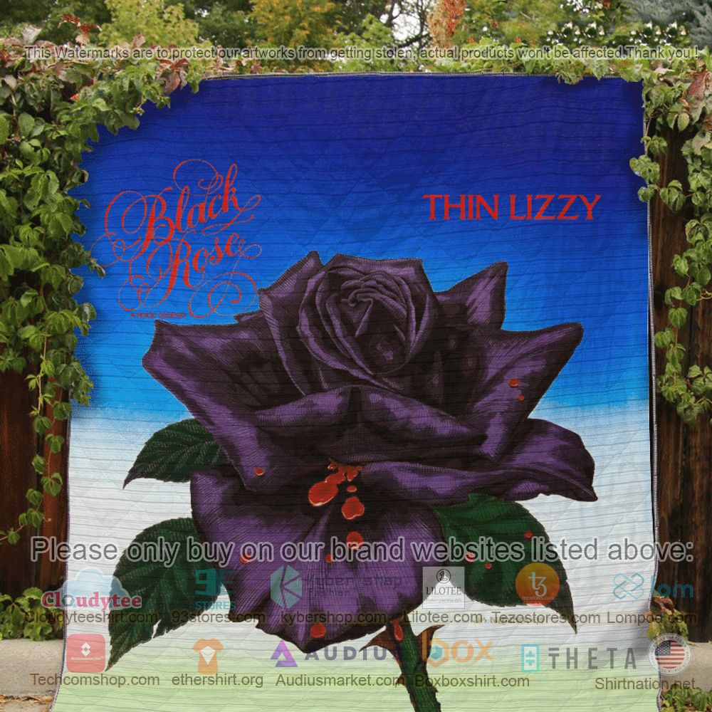 BEST Thin Lizzy Black Rose Quilt 3