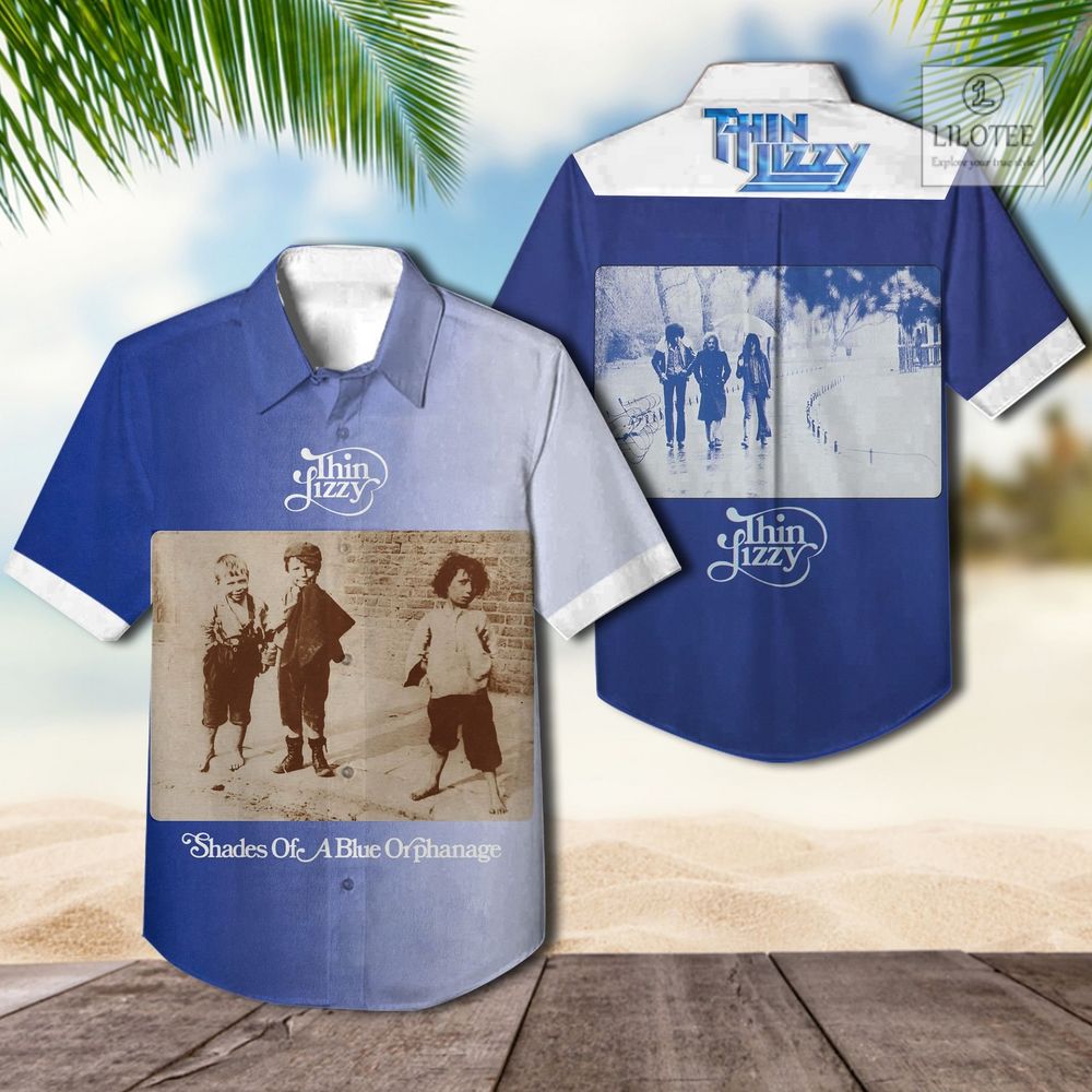 BEST Thin Lizzy Shades of a Blue Orphanage Casual Hawaiian Shirt 3