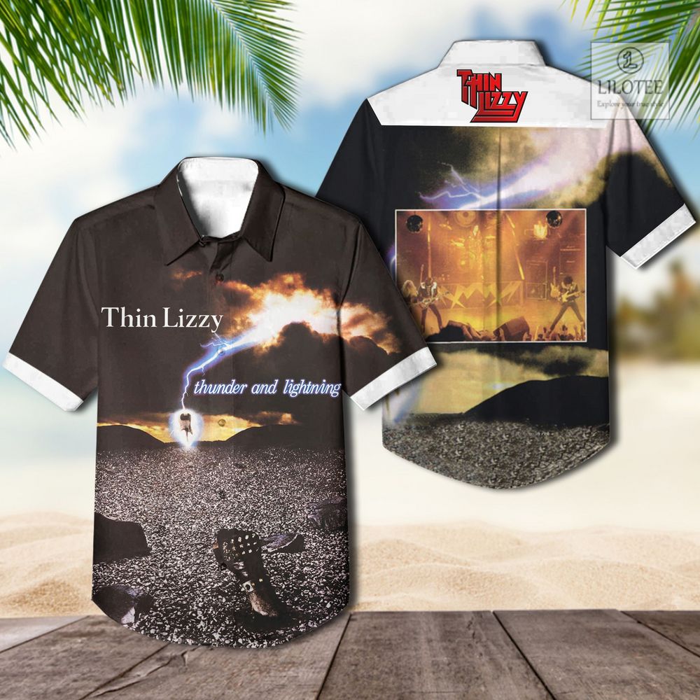 BEST Thin Lizzy Thunder and Lightning Casual Hawaiian Shirt 3