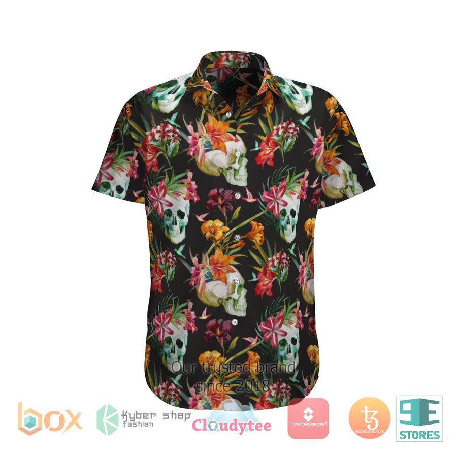 BEST Tropical Flower Skull Hawaii Shirt 1