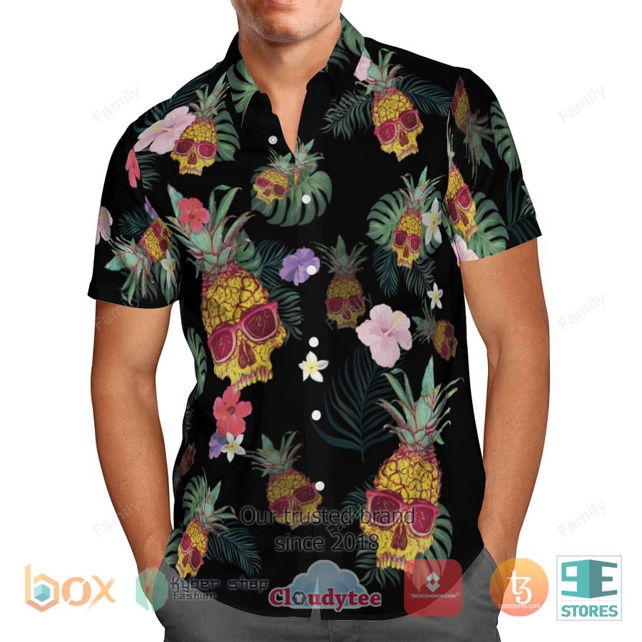 BEST Tropical Pineapple Skull Hawaii Shirt 2