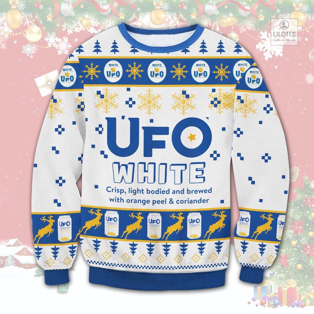 BEST UFO White Christmas Sweater and Sweatshirt 3