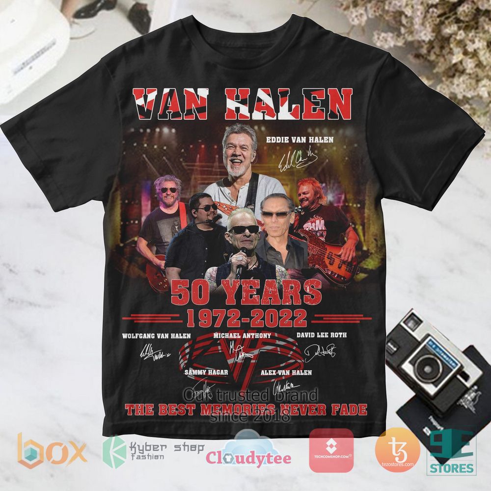 HOT Van Halen Eddie 50 years 1972 2022 3D T-Shirt 3