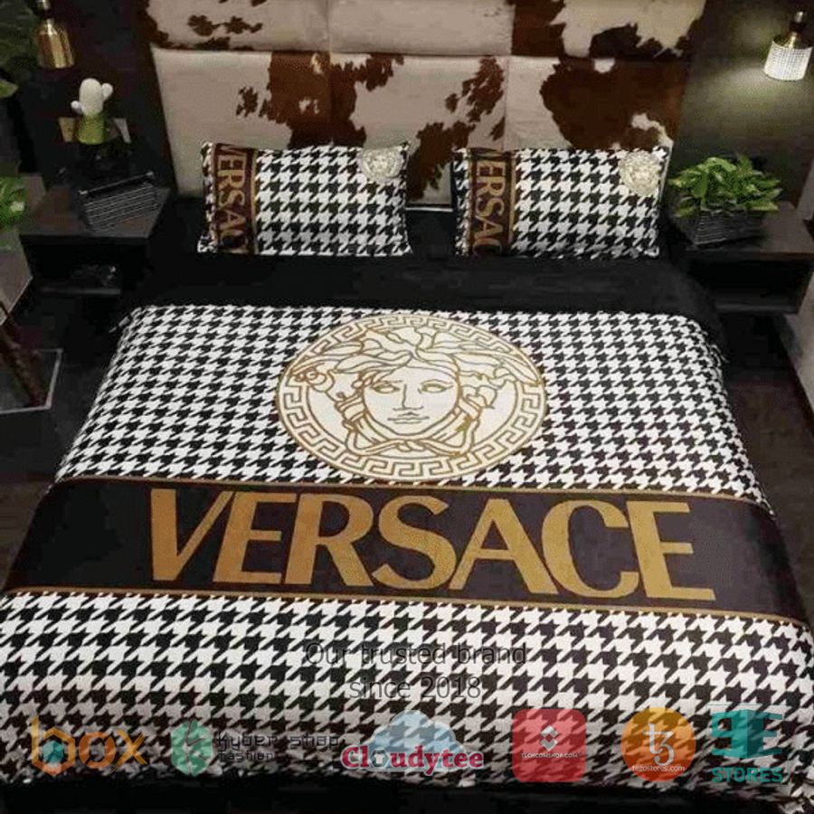 BEST Versace houndstooth Cover Bedding Set 2