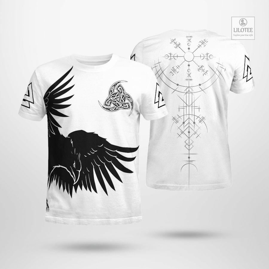 BEST Viking Raven Vegvisir Viking T-Shirt 11