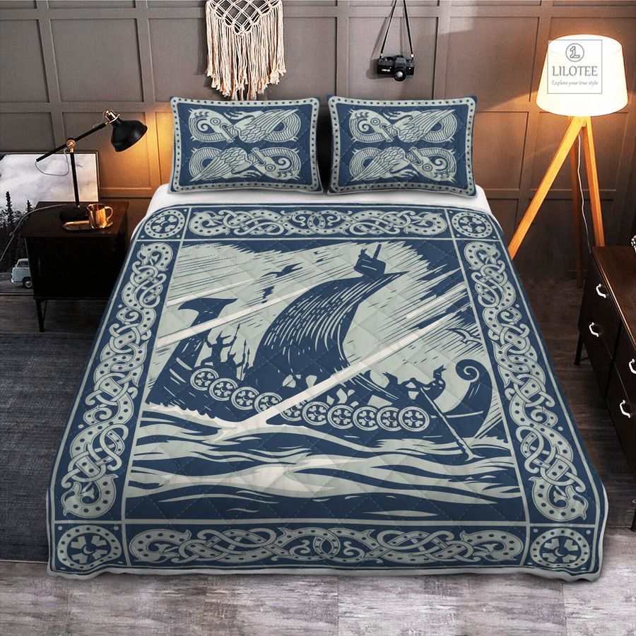 BEST Viking Ship Art Viking Bedding Set 8