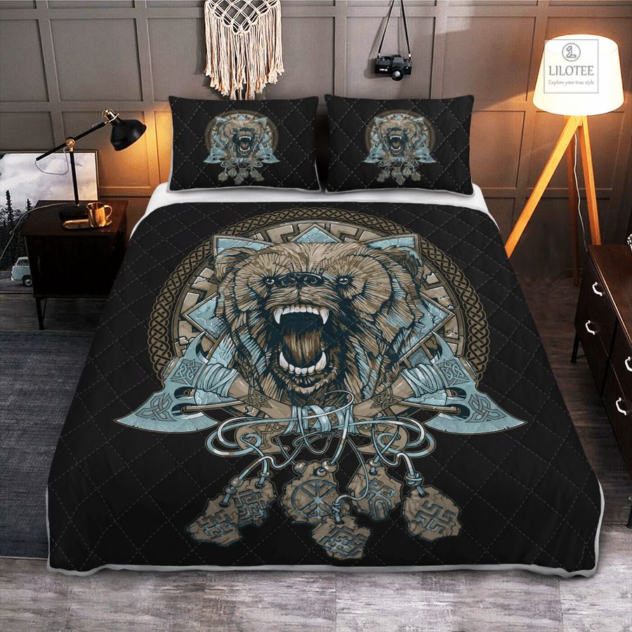 BEST Viking Wolf With Axe Viking Bedding Set 9