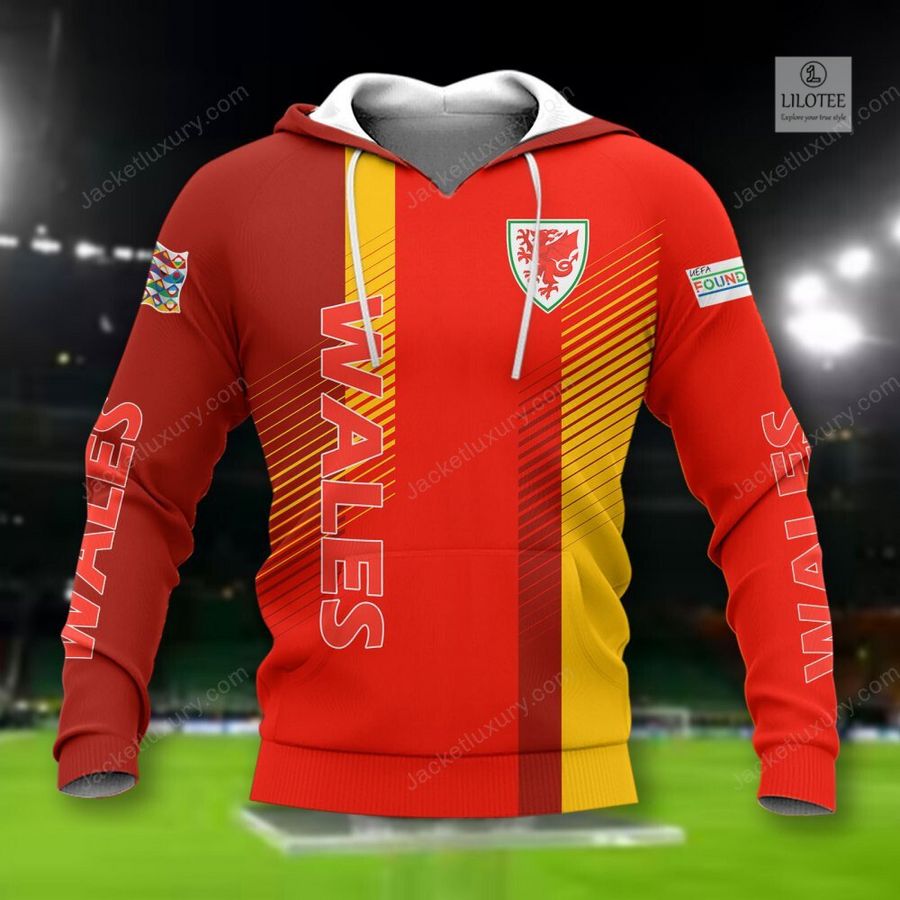 Wales national football team Red 3D Hoodie, Shirt 2