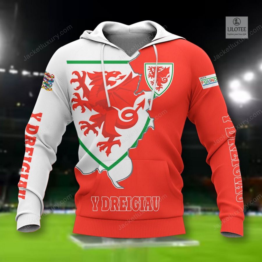 Wales Y Dreigiau national football team 3D Hoodie, Shirt 2