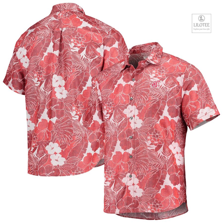 BEST Washington State Cougars Tommy Bahama Coconut Point Playa Flora IslandZone Crimson Hawaiian Shirt 7