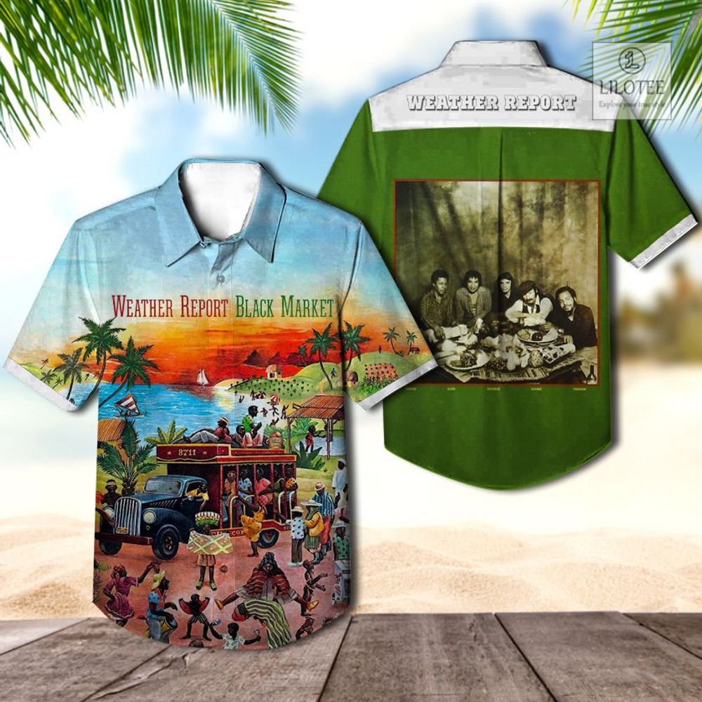 BEST Weather Report Black Market Casual Hawaiian Shirt 3