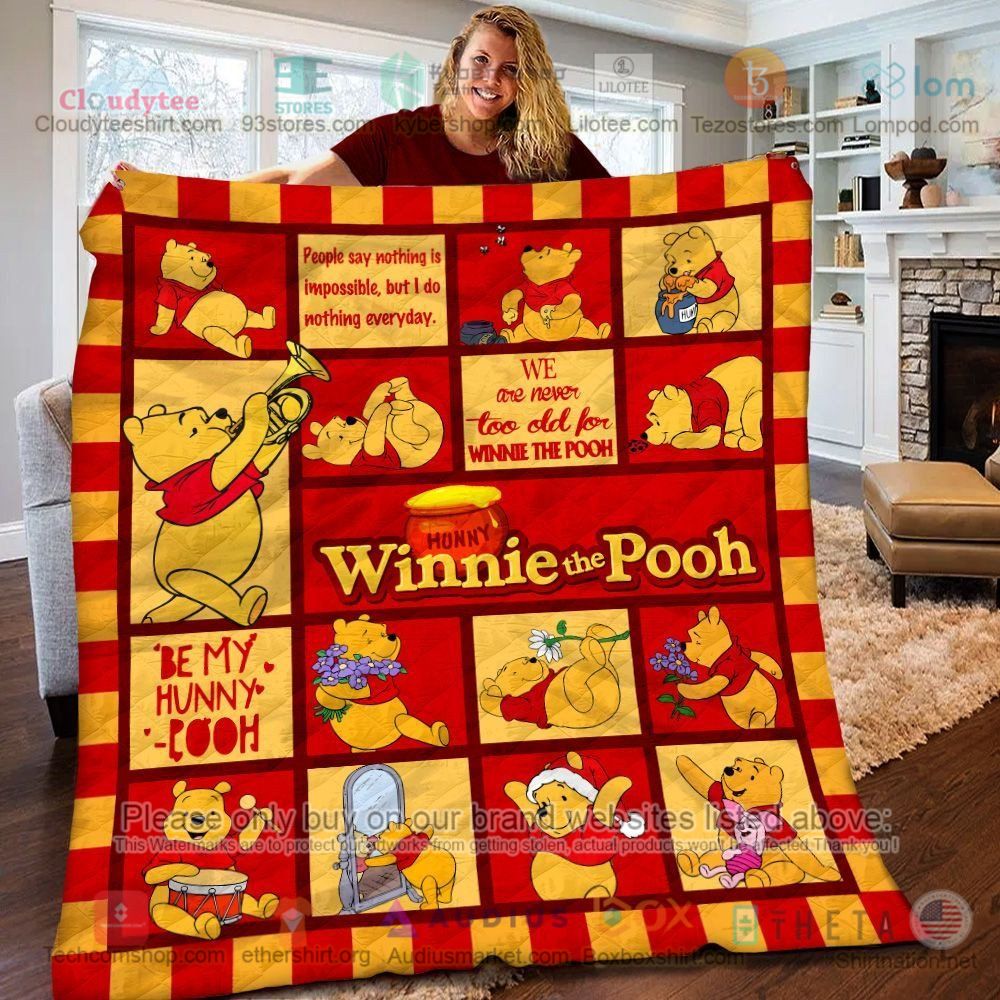 NEW Winnie-the-Pooh be my hunny pooh Quilt 5