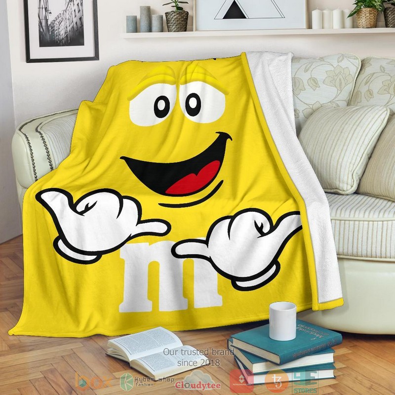 HOT Yellow M&M Funny M&M Lover Blanket 8