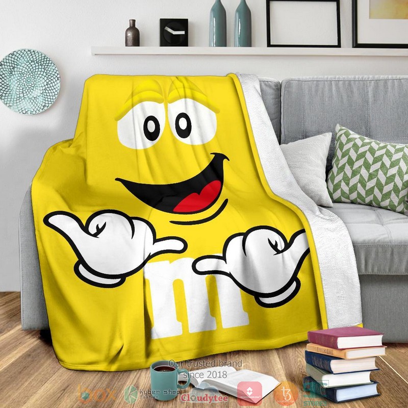 HOT Yellow M&M Funny M&M Lover Blanket 3 HOT Yellow M&M Funny M&M Lover Blanket - Image 3