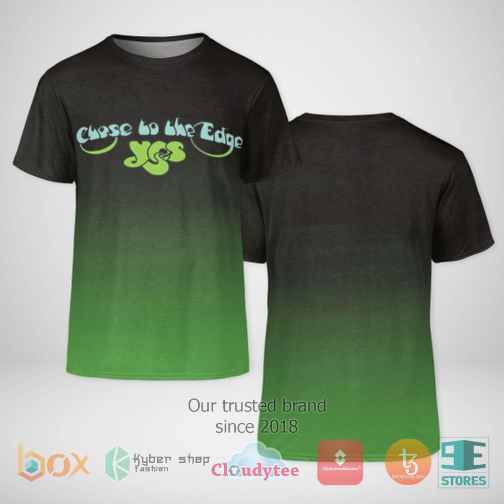 BEST Yes Close to the Edge Green two side 3D Shirt 2