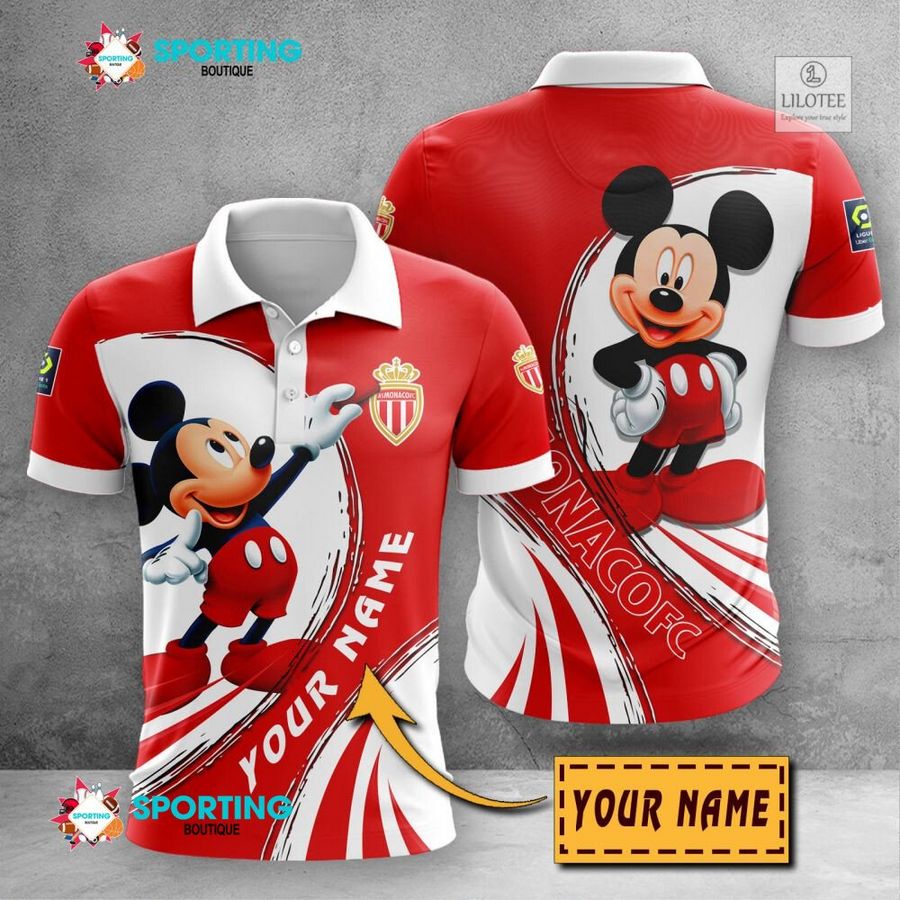 Personalized AS Monaco Mickey Mouse lIGUE 1 3D Hoodie, Shirt 22
