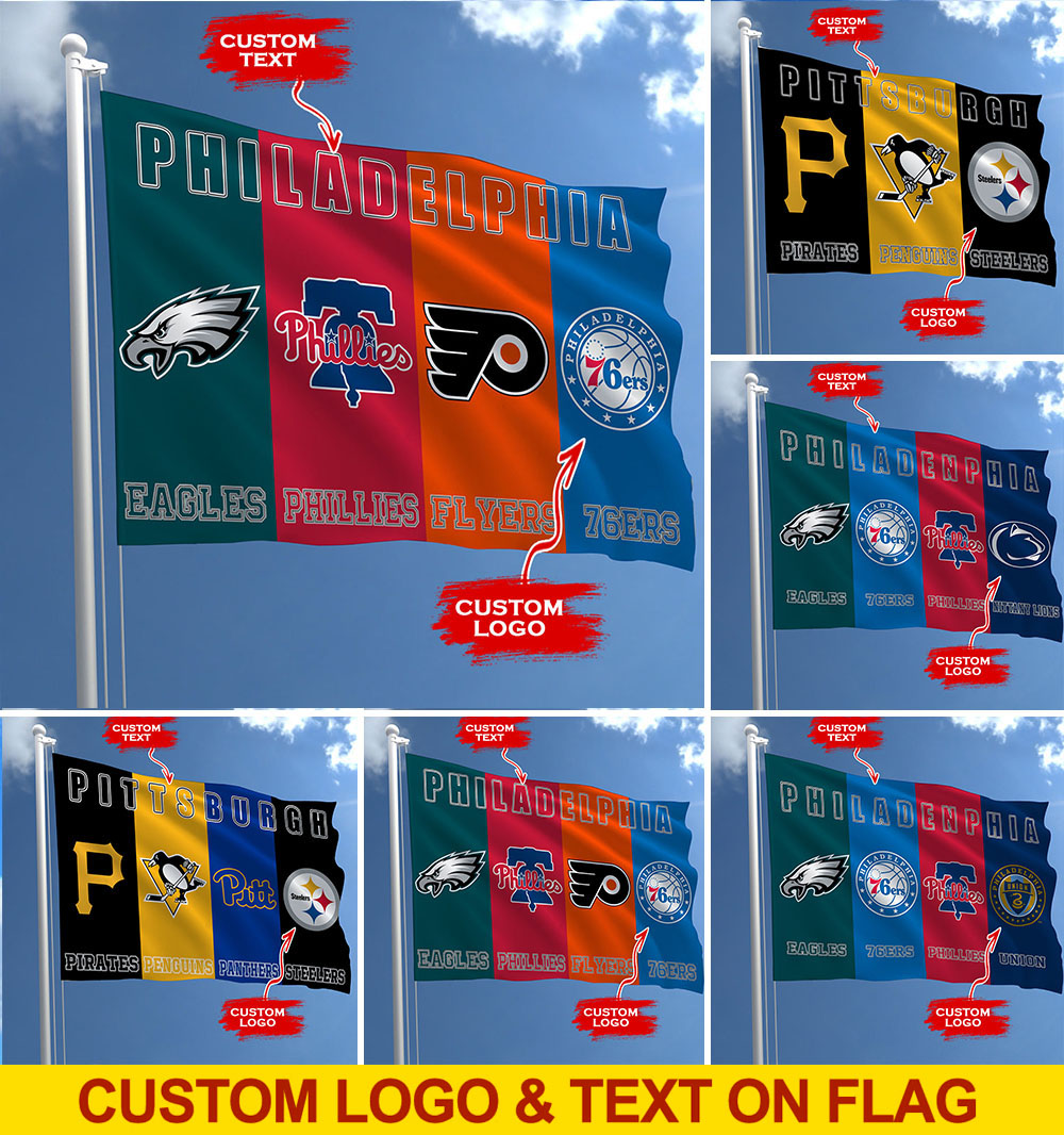 Custom logo Teams & Text in Pennsylvania State Flag 9