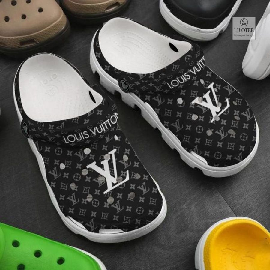 Louis Vuitton LV Grey Pattern Crocband Shoes 4