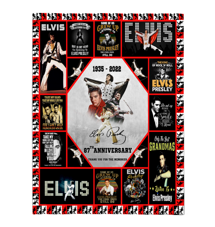 Elvis Presley 87th Anniversary Blanket 5