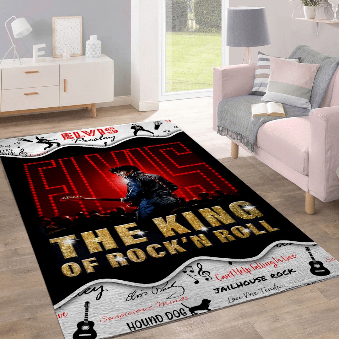 Elvis Presley The King of Rock n Roll Rug 8