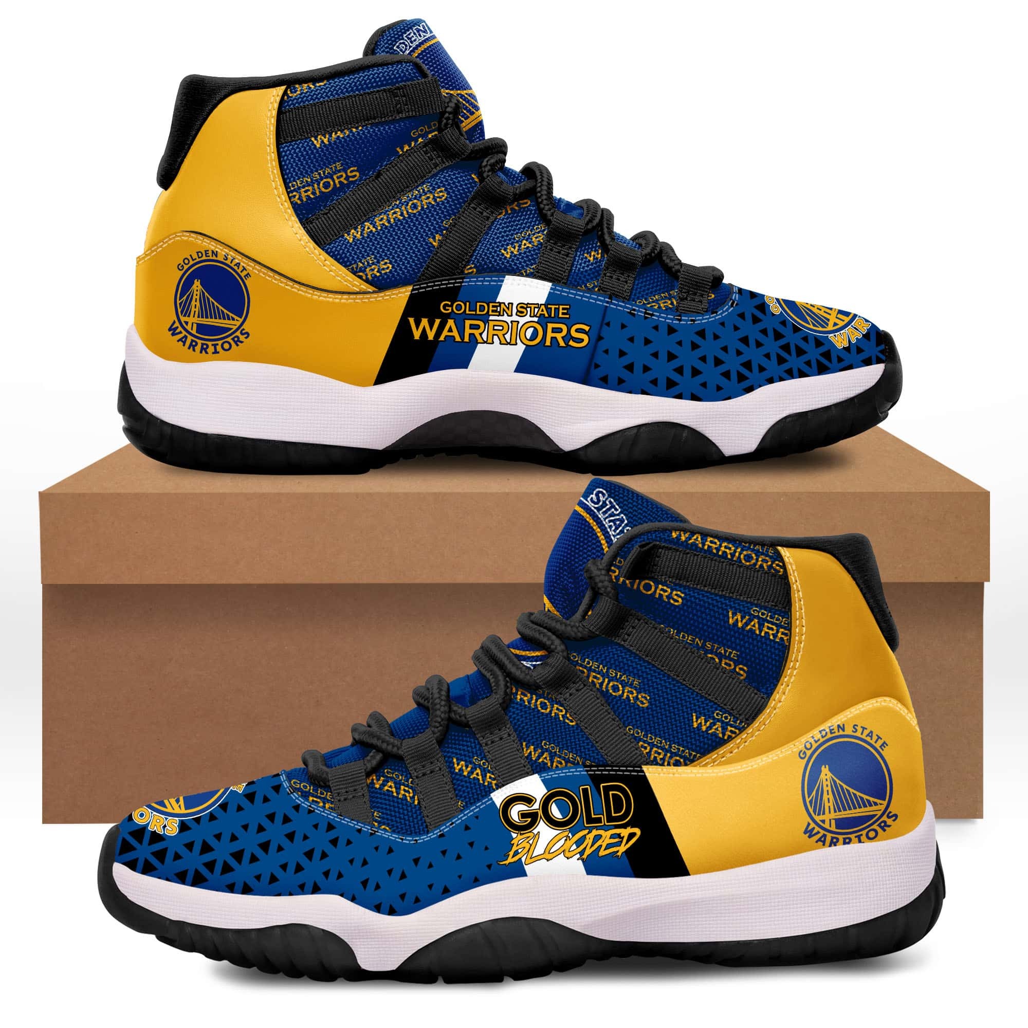 Golden State Warriors Air Jordan 11 Sneaker Shoes 2
