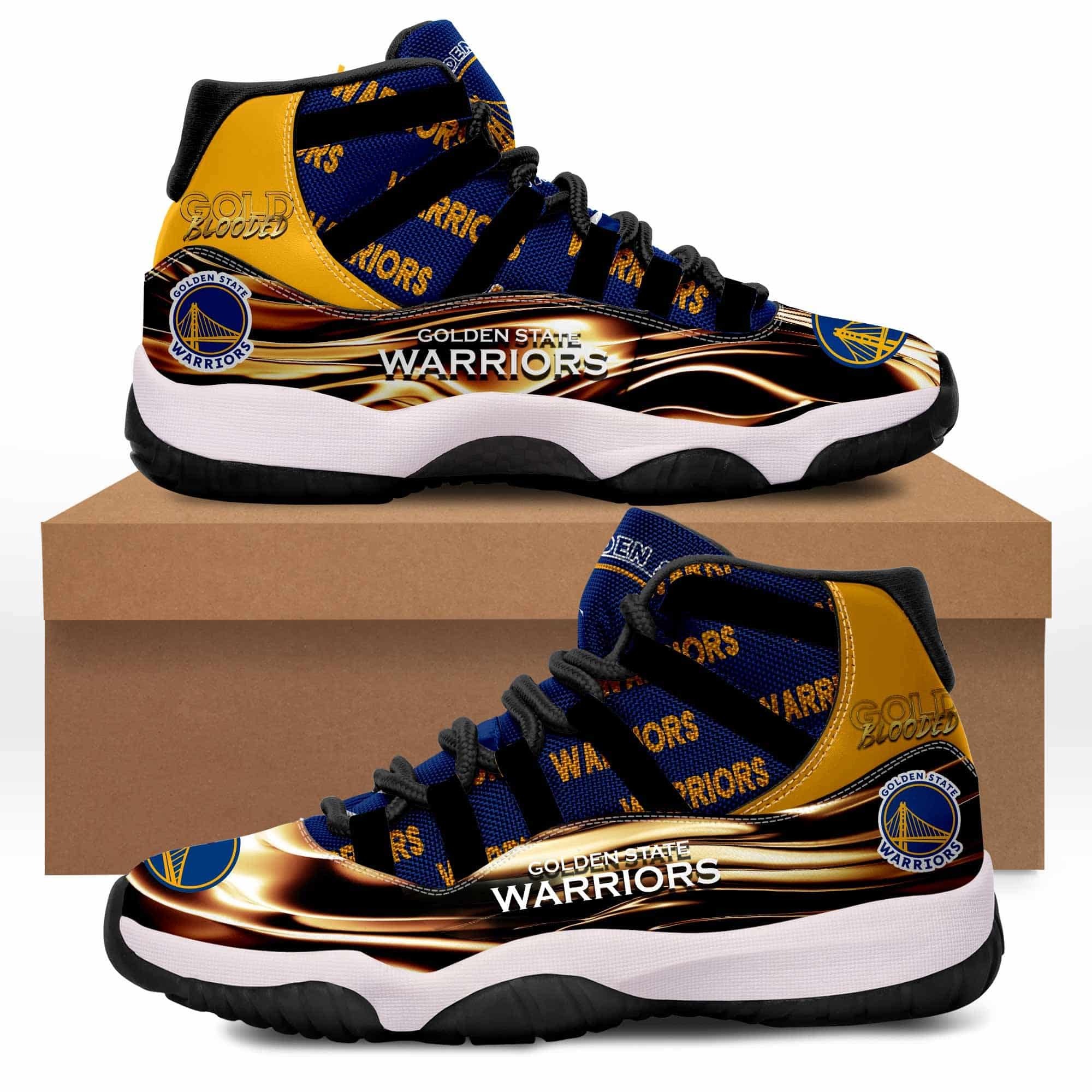 Golden State Warriors Champions Air Jordan 11 Sneaker Shoes 8