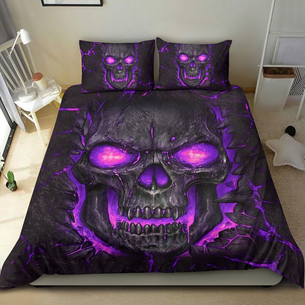 Purple Skull Bedding Set 8