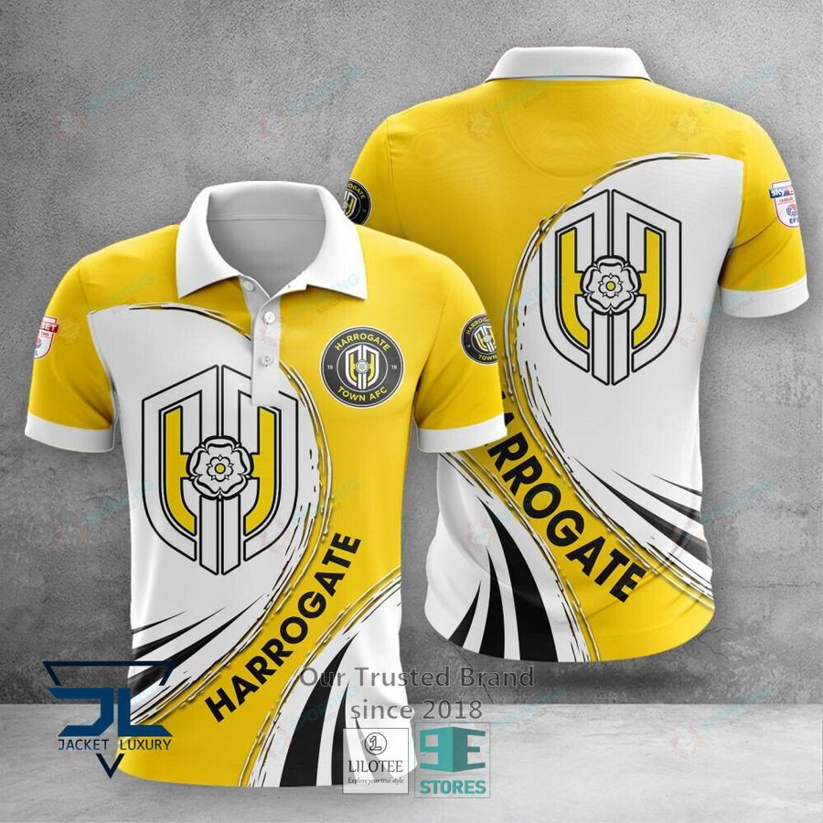 Harrogate Town AFC Yellow white Polo Shirt, hoodie 23