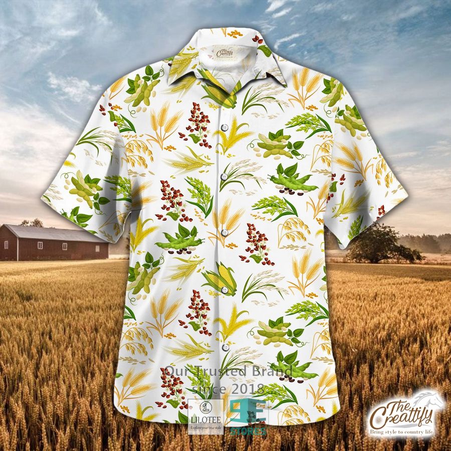 Agriculture Plants Harvest Pattern Hawaiian Shirt 8