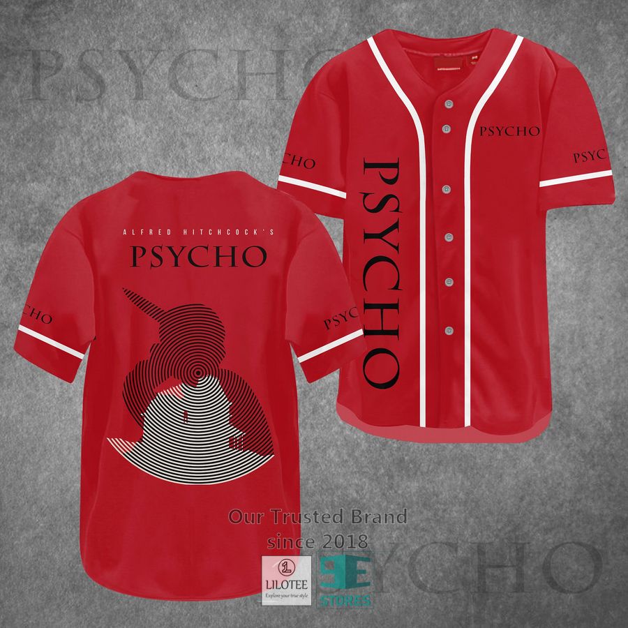 Alfred Hitchcock Psycho Horror Movie Baseball Jersey 3
