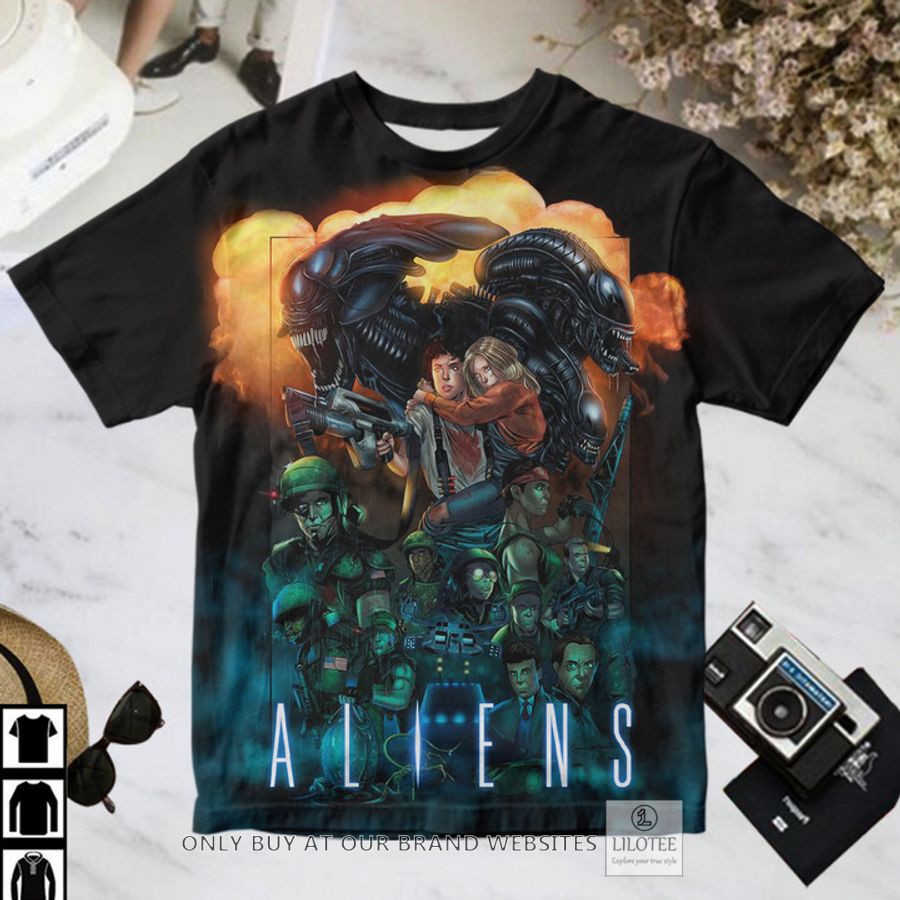 Aliens 1986 Art T-Shirt 2