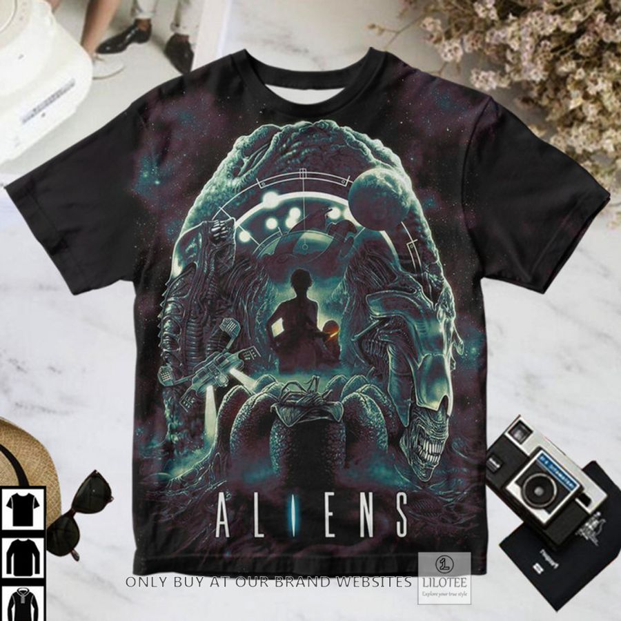 Aliens 1986 Moive Poster T-Shirt 3