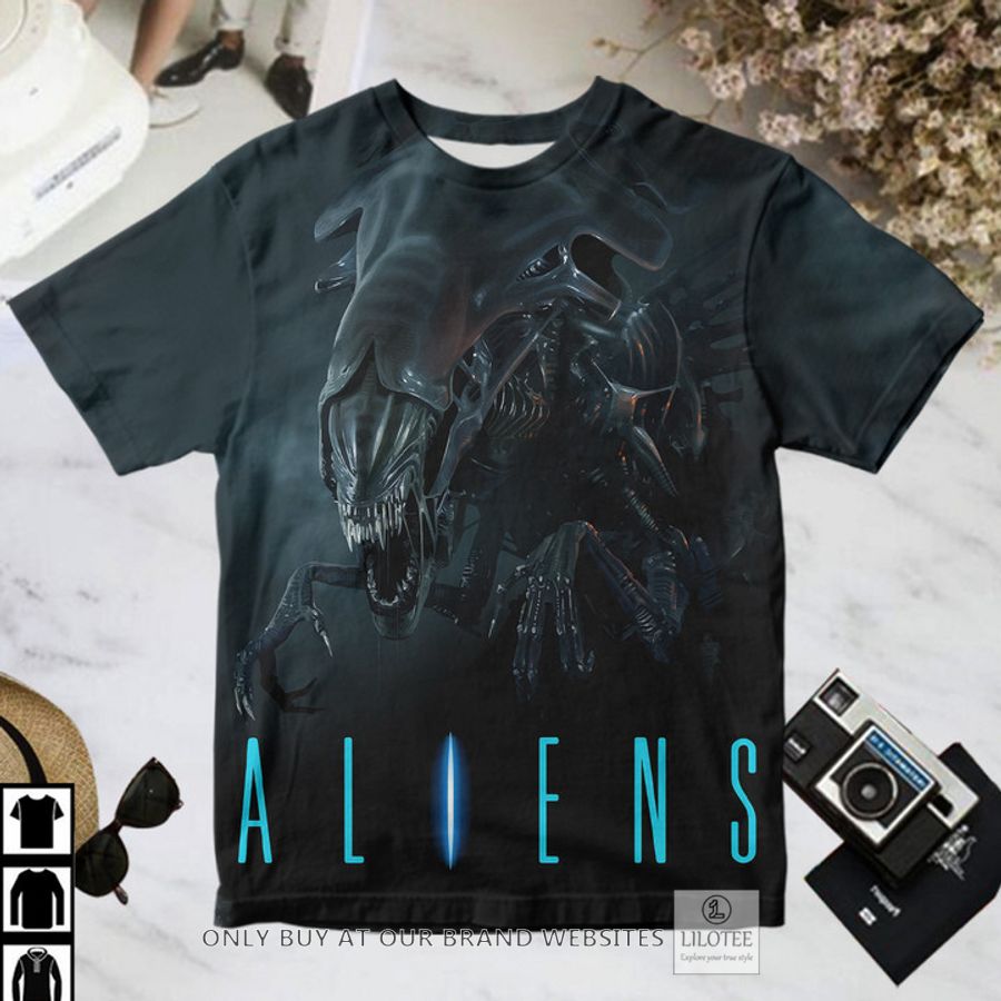 Aliens black T-Shirt 3