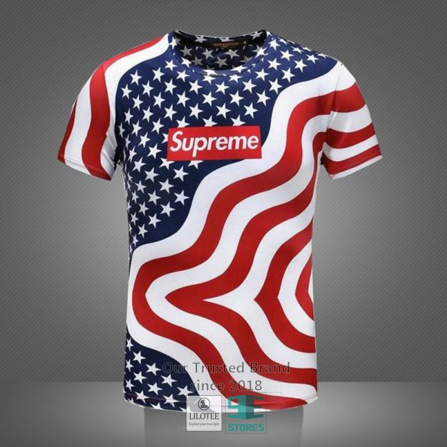 American Flag Supreme Pattern 3D T-Shirt 4