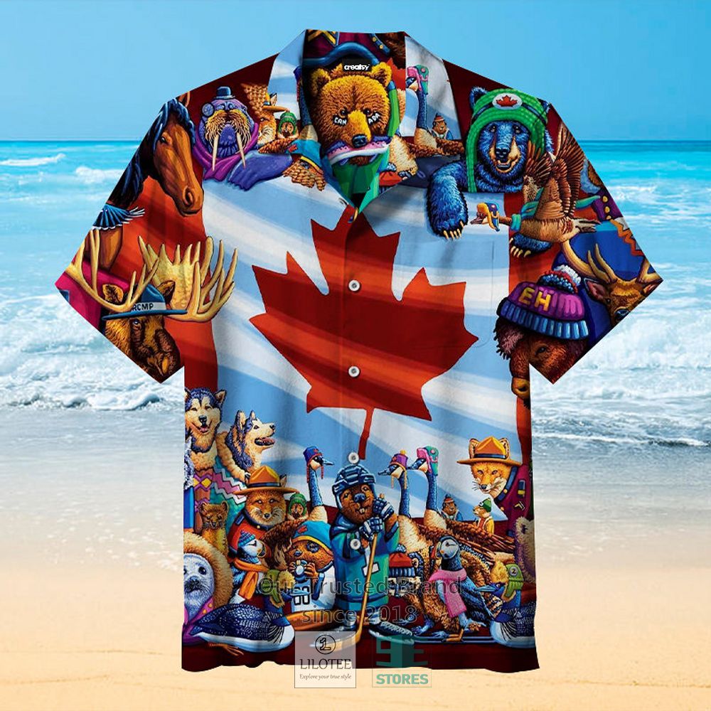Animals of Canada Hawaiian Shirt 1