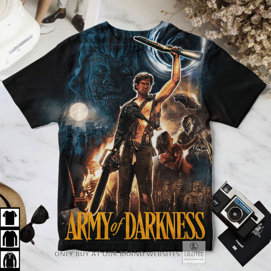 Army of Darkness Ash Williams and the dead army T-Shirt 3