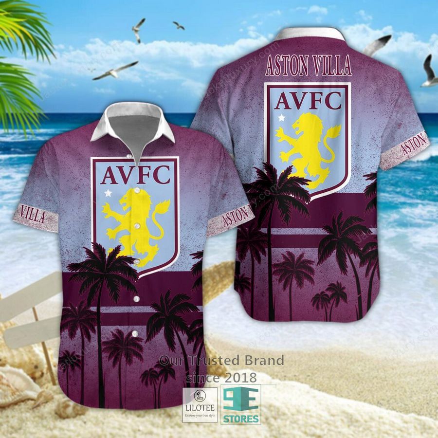 Aston Villa F.C Coconut Hawaiian Shirt, Short 20