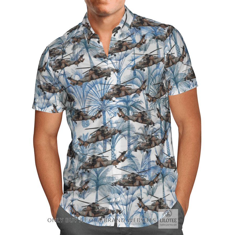 Australia Army ARH Tiger Blue Hawaiian Shirt, Beach Shorts 29