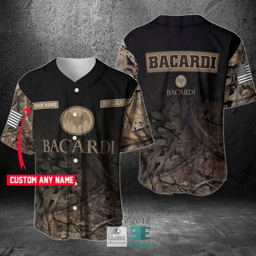 Bacardi Your Name Hunting Baseball Jersey 2