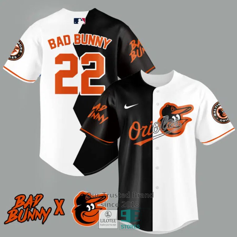 Baltimore Orioles Bad Bunny 22 Baseball Jersey 2