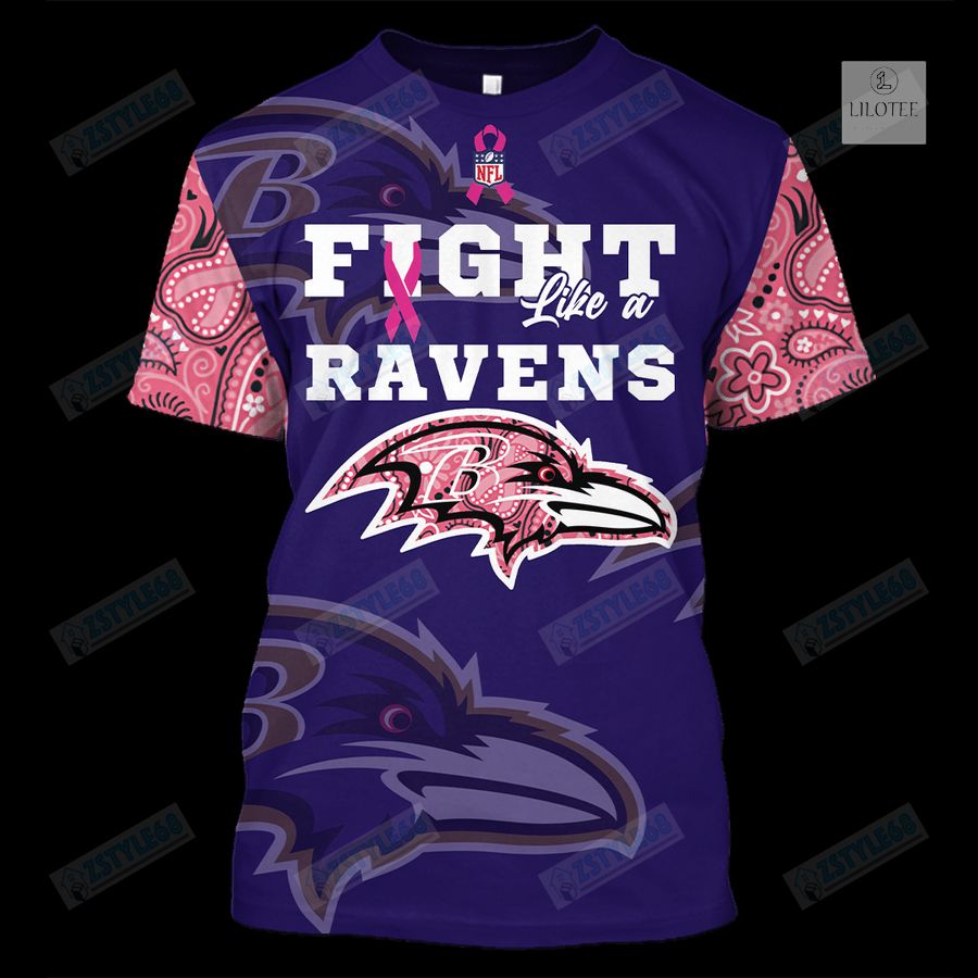 Baltimore Ravens Breast Cancer Awareness 3D Hoodie, Shirt 19