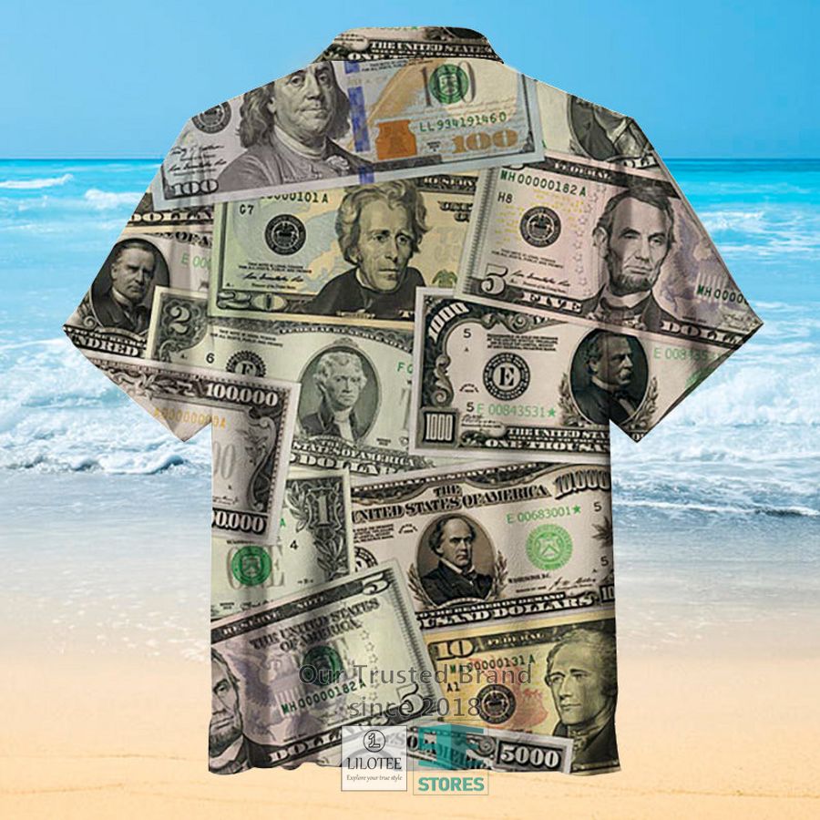 Alternative view of Banknotes of The United States Casual Hawaiian Shirt