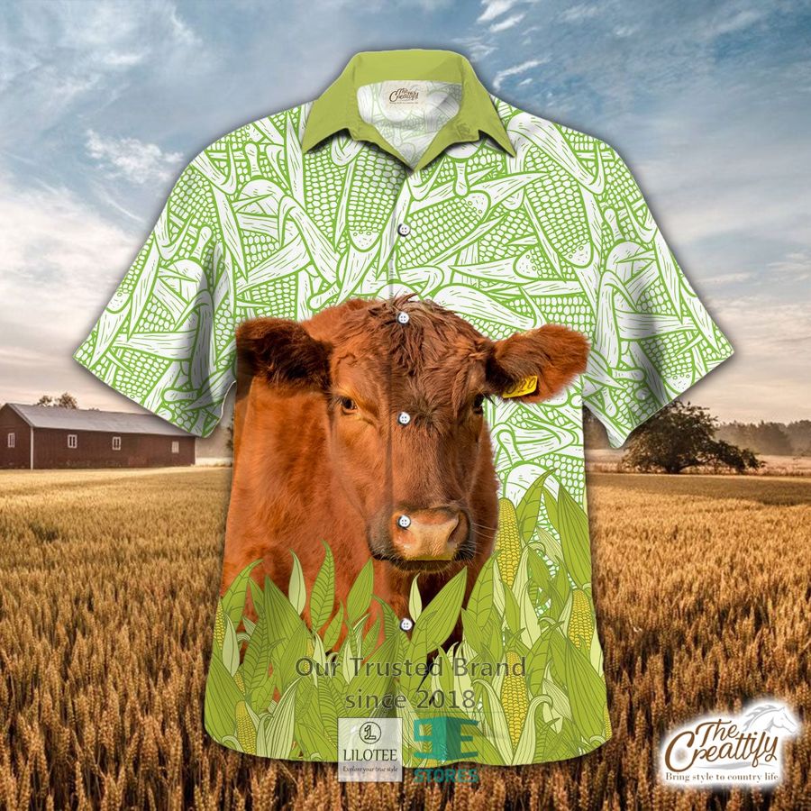 Beefmaster And Corn Pattern Hawaiian Shirt 8