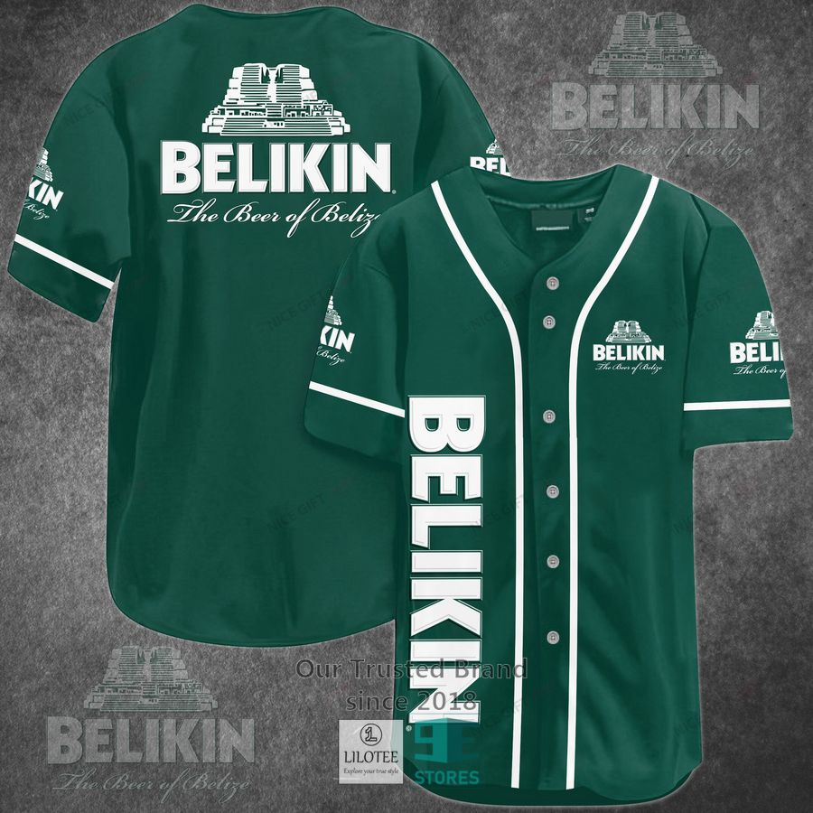Belikin Beer Green Baseball Jersey 2