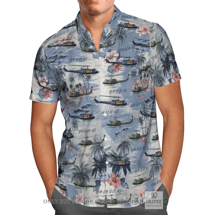Bell UH-1D Germany Coconut Hawaiian Shirt, Beach Shorts 29