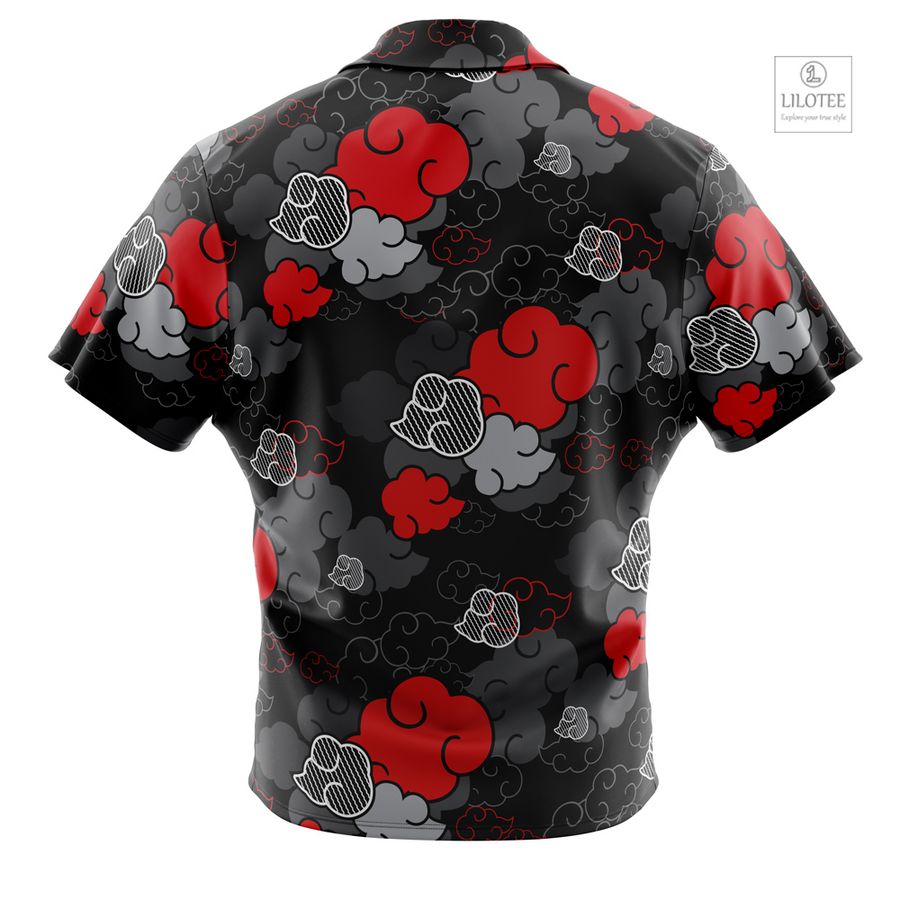 Black Aloha Akatsuki Naruto Short Sleeve Hawaiian Shirt 5