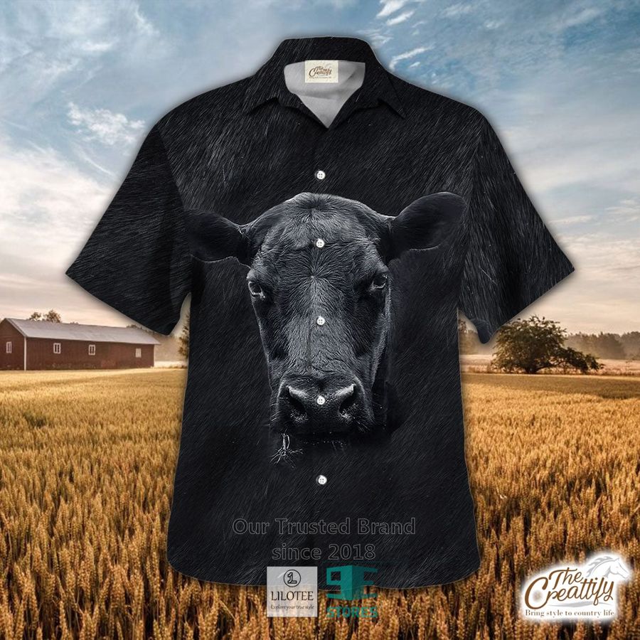 Black Angus Cattle Hawaiian Shirt 8