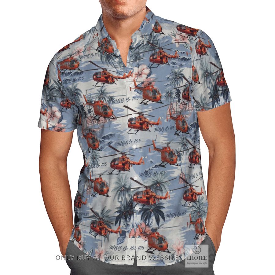 Bolkow Bo 105 Germany Hawaiian Shirt, Beach Shorts 8