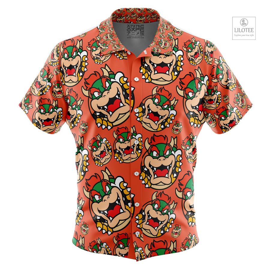 Bowser Super Mario Short Sleeve Hawaiian Shirt 11