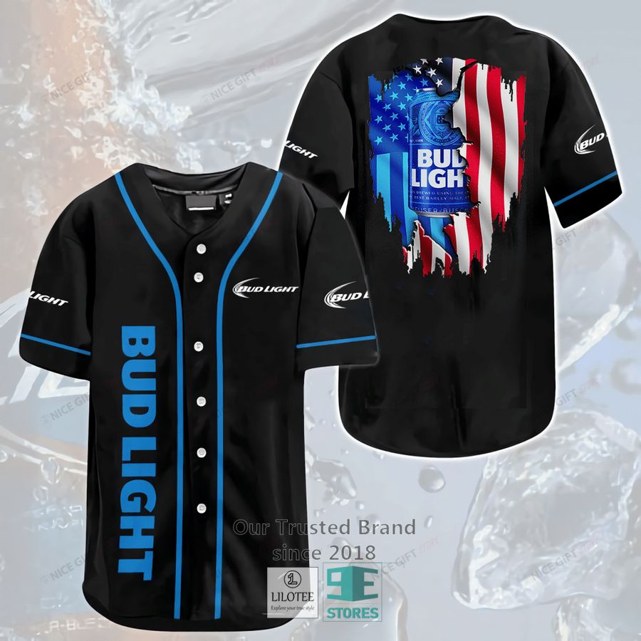 Bud Light US Flag Baseball Jersey 2